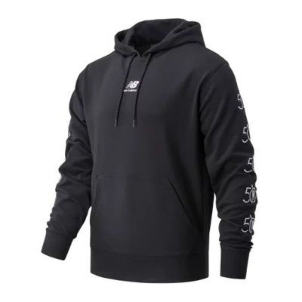 $70 NWT Men's NYC Marathon 50th Essentials Stack Pack Hoodie In Black SIZE SMALL